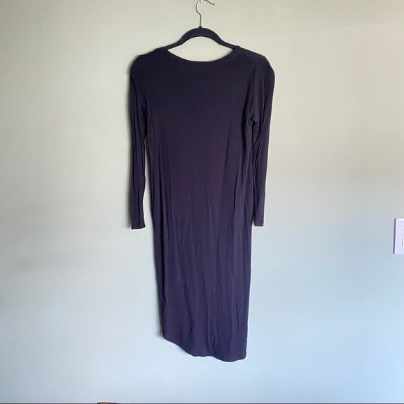 Cotton On High Low Cropped Long Sleeve Shirt Black - Picture 2 of 7